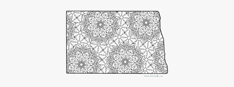 Free Printable North Dakota Coloring Page With Pattern - Adult Coloring Pages North Carolina, Transparent Clipart