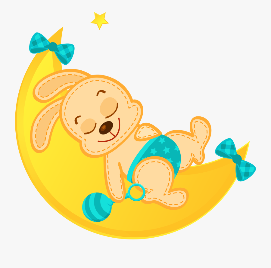 Sleep Clipart Moon - Coelhinho Dormindo, Transparent Clipart