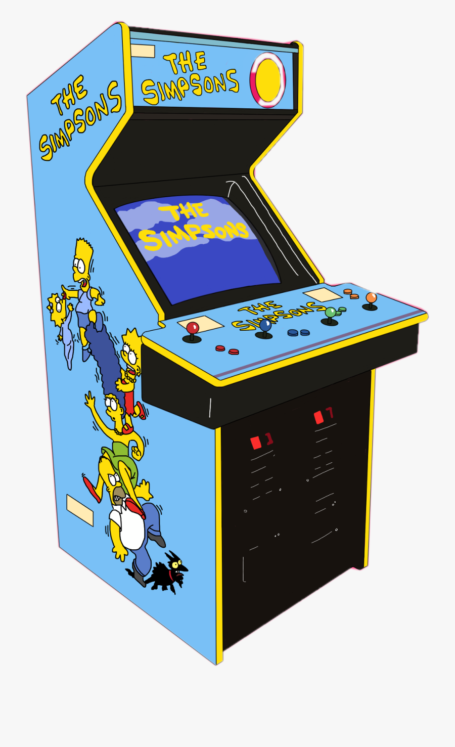 #thesimpsons #momentarilybliss #drawing #thesimpsonsdrawing - Video Game Arcade Cabinet, Transparent Clipart