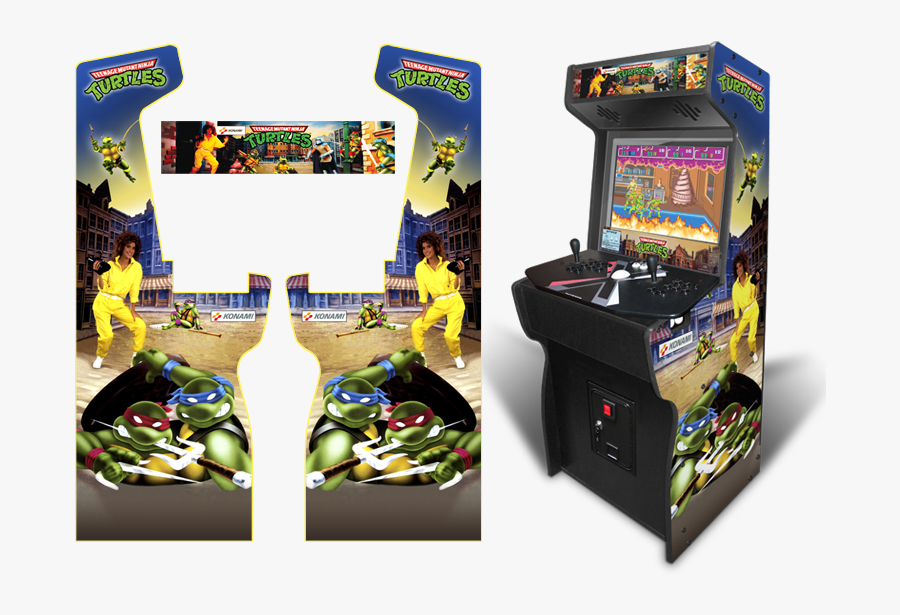 Tmnt Layout Full - Teenage Mutant Hero Turtles Arcade Machine, Transparent Clipart