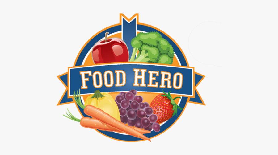 Fruits And Vegetables Clipart Individual - Food Hero Logo, Transparent Clipart