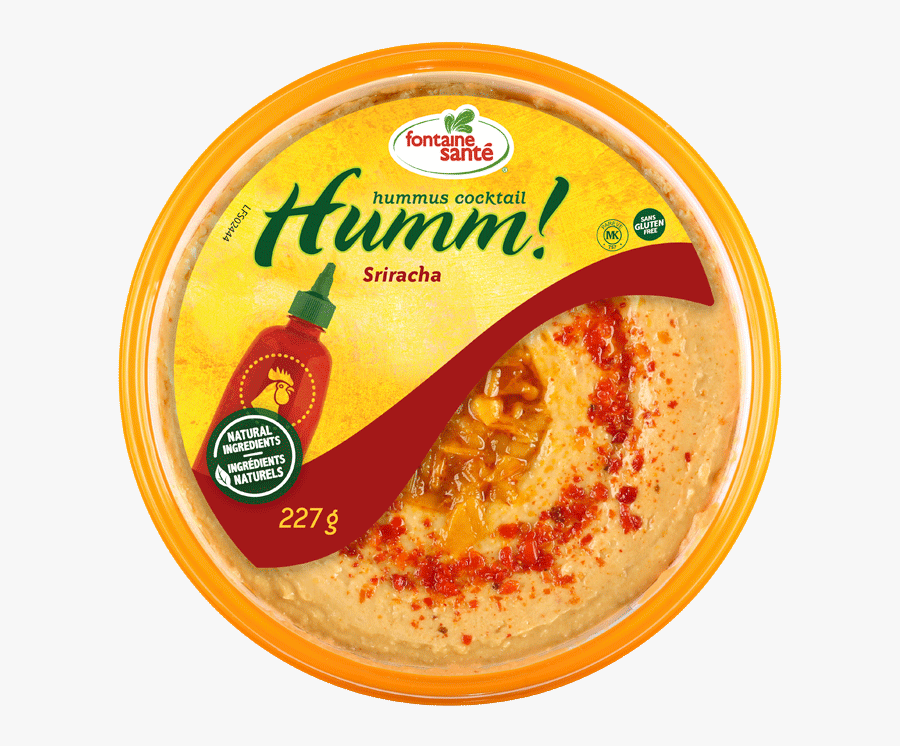 Transparent Sriracha Png - Fontaine Sante Hummus, Transparent Clipart