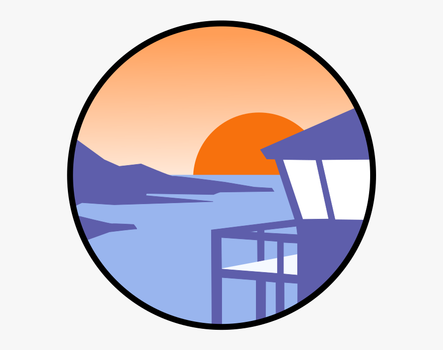Lifeguard Clipart Rescue Boat - Cartoon Sunset Beach Transparent, Transparent Clipart