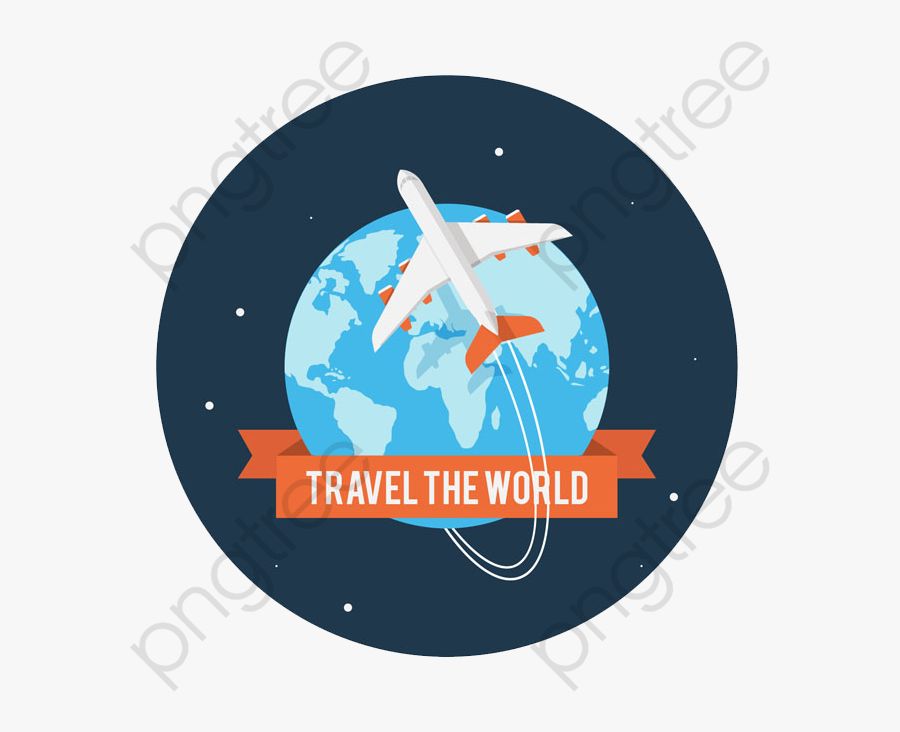 Airplane Travel Around The World, Airplane Vector, - Travel Around The World Clipart, Transparent Clipart