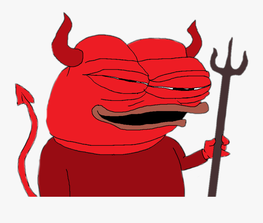 #pepe #meme #rarepepe #devil #devilish - Pepe Devil Png, Transparent Clipart