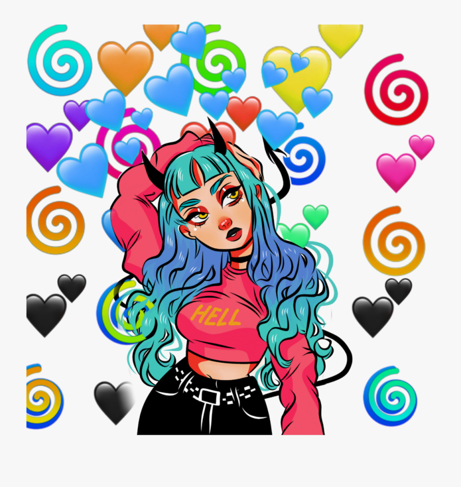 #hello #hellboy #hellgirl #girl #devilish #devilhorns - Girl Devil, Transparent Clipart
