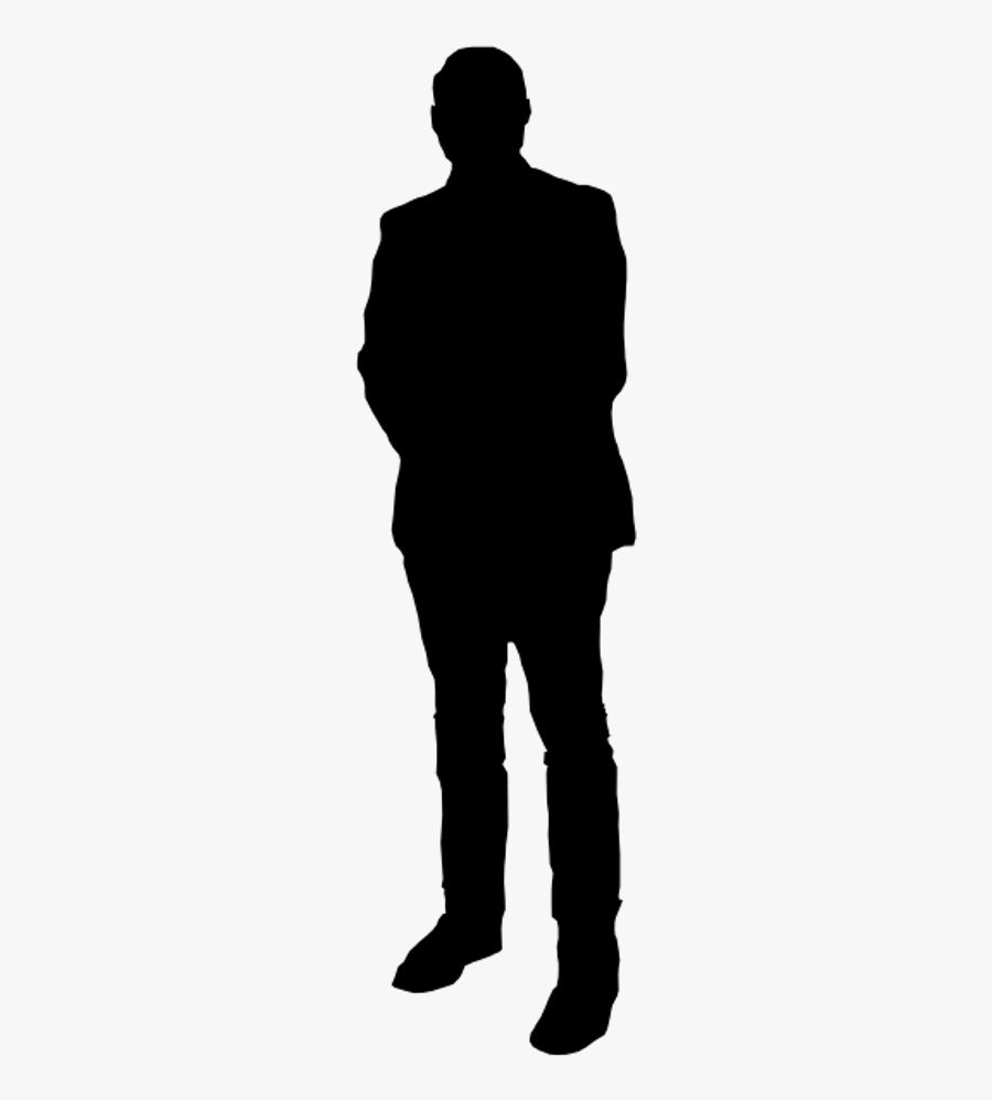 10 Man Standing Silhouette - Silhouette Of A Man Png, Transparent Clipart
