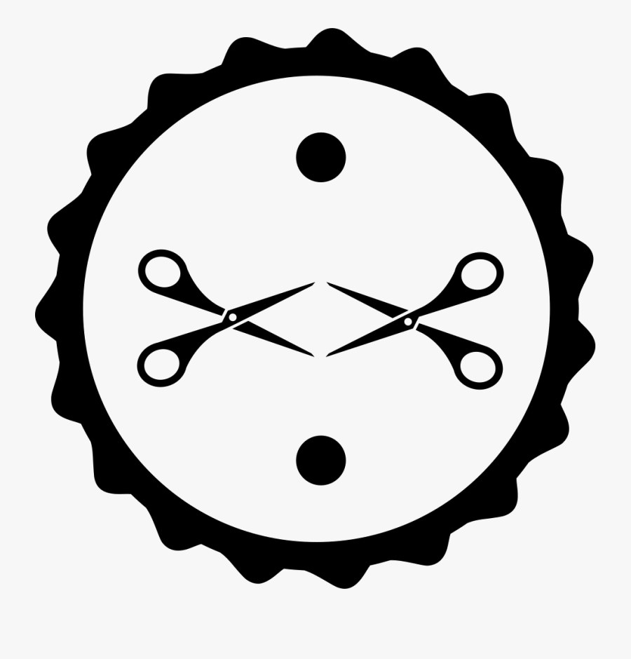 Scissors Couple In Hair Salon Badge Comments - 100% Uptime, Transparent Clipart