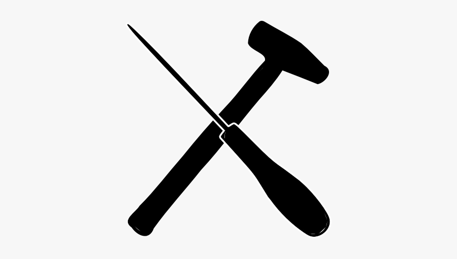 Hammer And Screwdriver - Stonemason's Hammer, Transparent Clipart