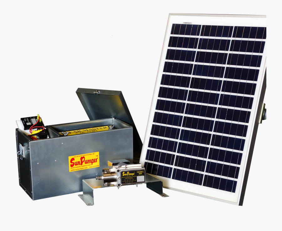 Solar Powered Piston Pump, Transparent Clipart