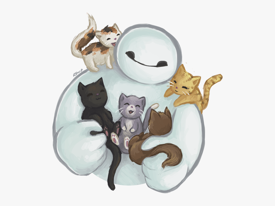 Operação Big Hero Wallpaper Called Baymax - Big Hero 6 Cats, Transparent Clipart