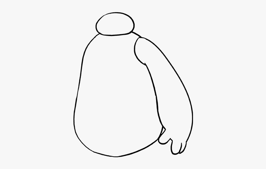 How To Draw Baymax From Big Hero - Line Art, Transparent Clipart