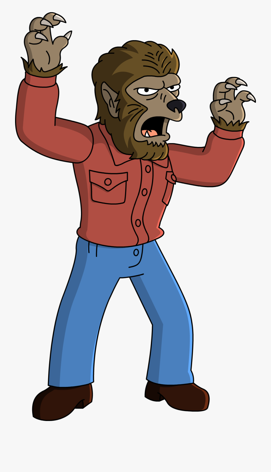 Howl Hill & Werewolf - Simpsonstappedout Fandom Com Ned, Transparent Clipart