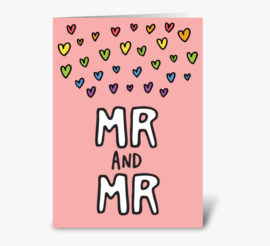 Mr And Mr Gay Marriage Card Greeting Card - Gay Engagement Cards, Transparent Clipart
