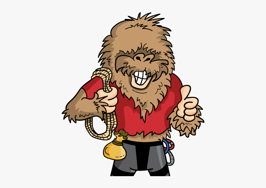 Sasquatch Cartoon, Transparent Clipart