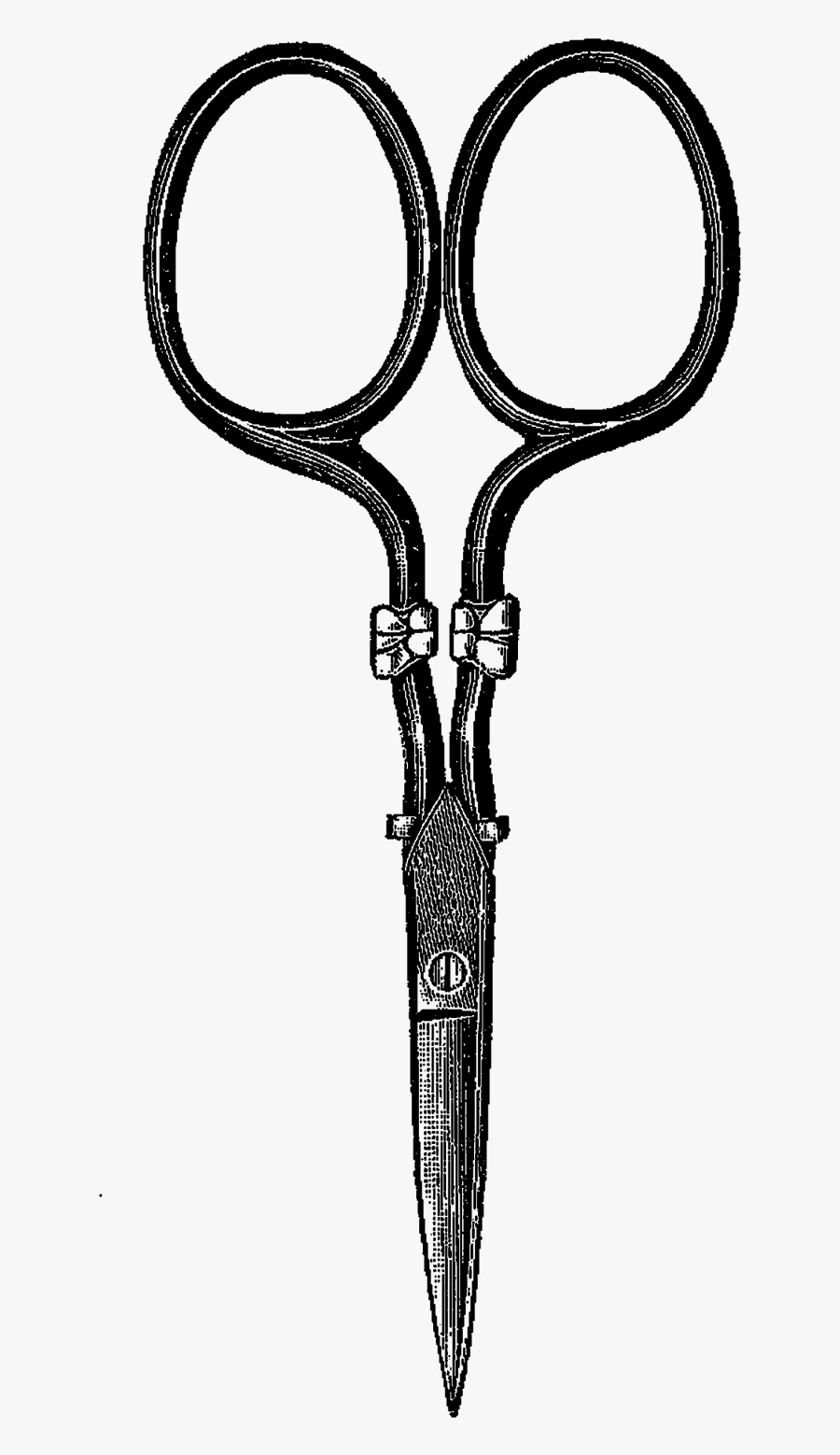 Digital Image Transfer Vintage Sewing Scissors - Scissors Drawings, Transparent Clipart
