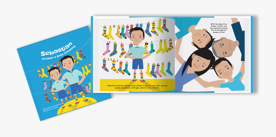 “sebastian Creates A Sock Company” Special Edition - Cartoon, Transparent Clipart