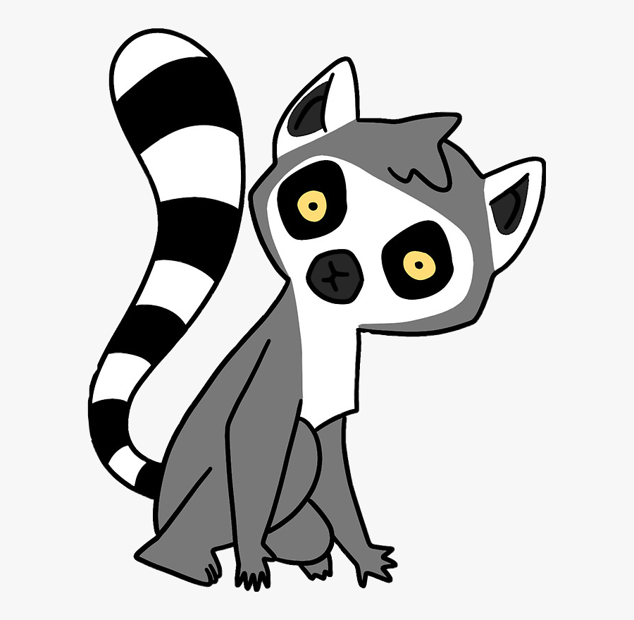 #lemur #animal #cuteanimal @‘raghad #freetoedit - Ring Tailed Lemur Cartoon, Transparent Clipart