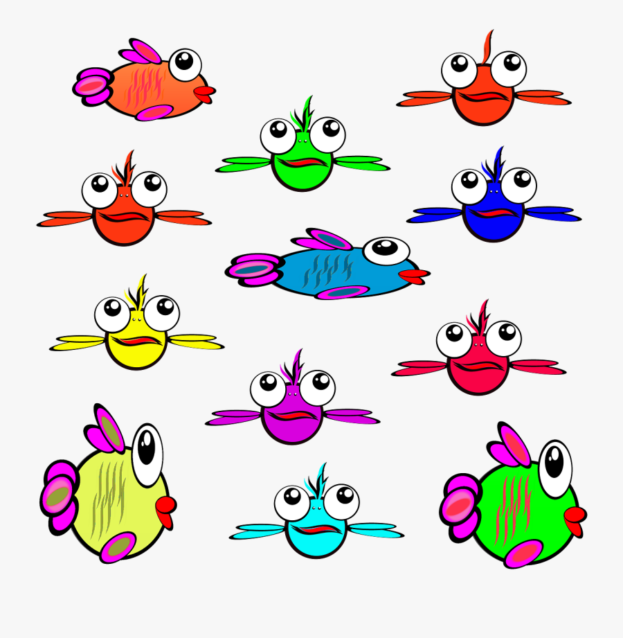 Fish Swim Cartoon Free Photo - Cartoon, Transparent Clipart