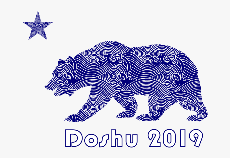 California Flag Bear Only, Transparent Clipart