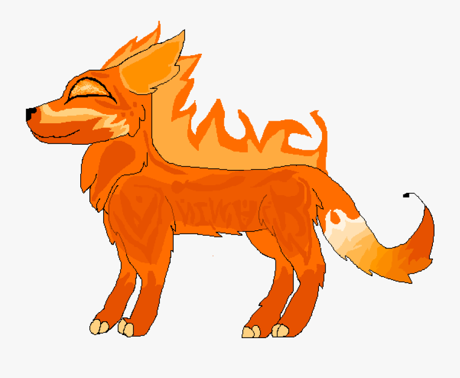 Fire Wolf Cartoon, Transparent Clipart