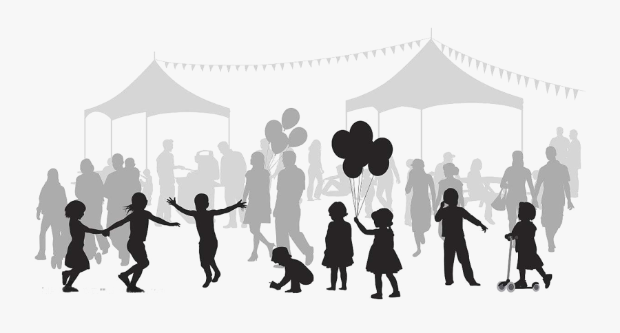 Silhouette Drawing Cartoon Illustration - People In Park Silhouette, Transparent Clipart