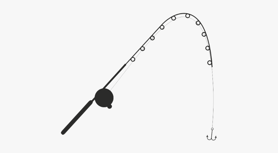 Fishing Fishingpole Pole Fishingpolesilhouette Silhouette - Fishing Pole Clipart, Transparent Clipart