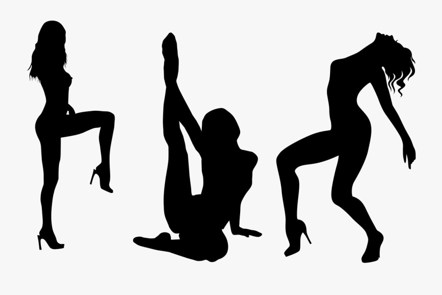 Silhouette Pole Dance - Sexy Girls Silhouette Png, Transparent Clipart