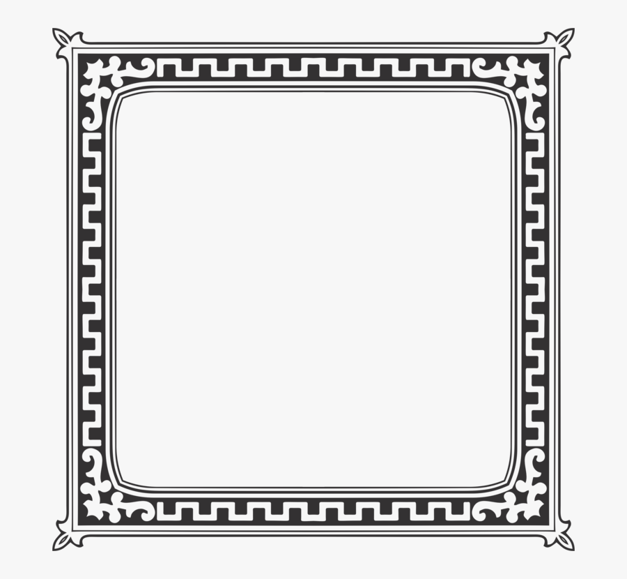 Transparent Square Vintage Frame Clipart - Leaves Page Border Black And White, Transparent Clipart