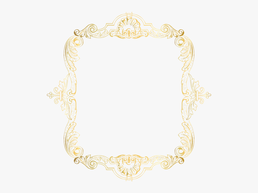 Square Gold Frame Png - Motif, Transparent Clipart