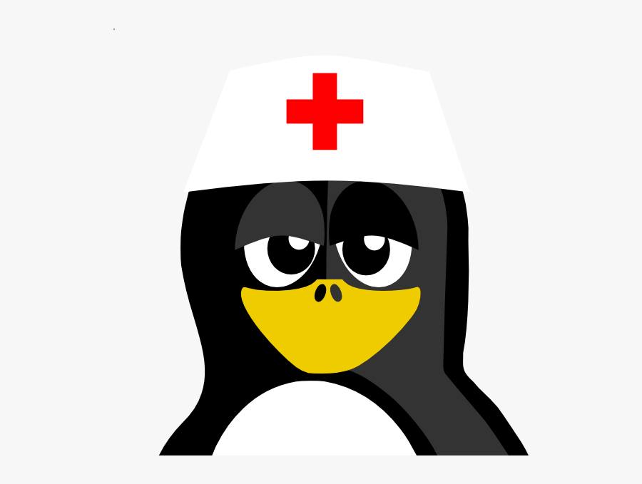 Pinguino Nurse, Transparent Clipart