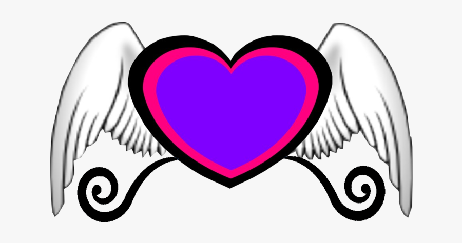 Hearts With Wings, Transparent Clipart