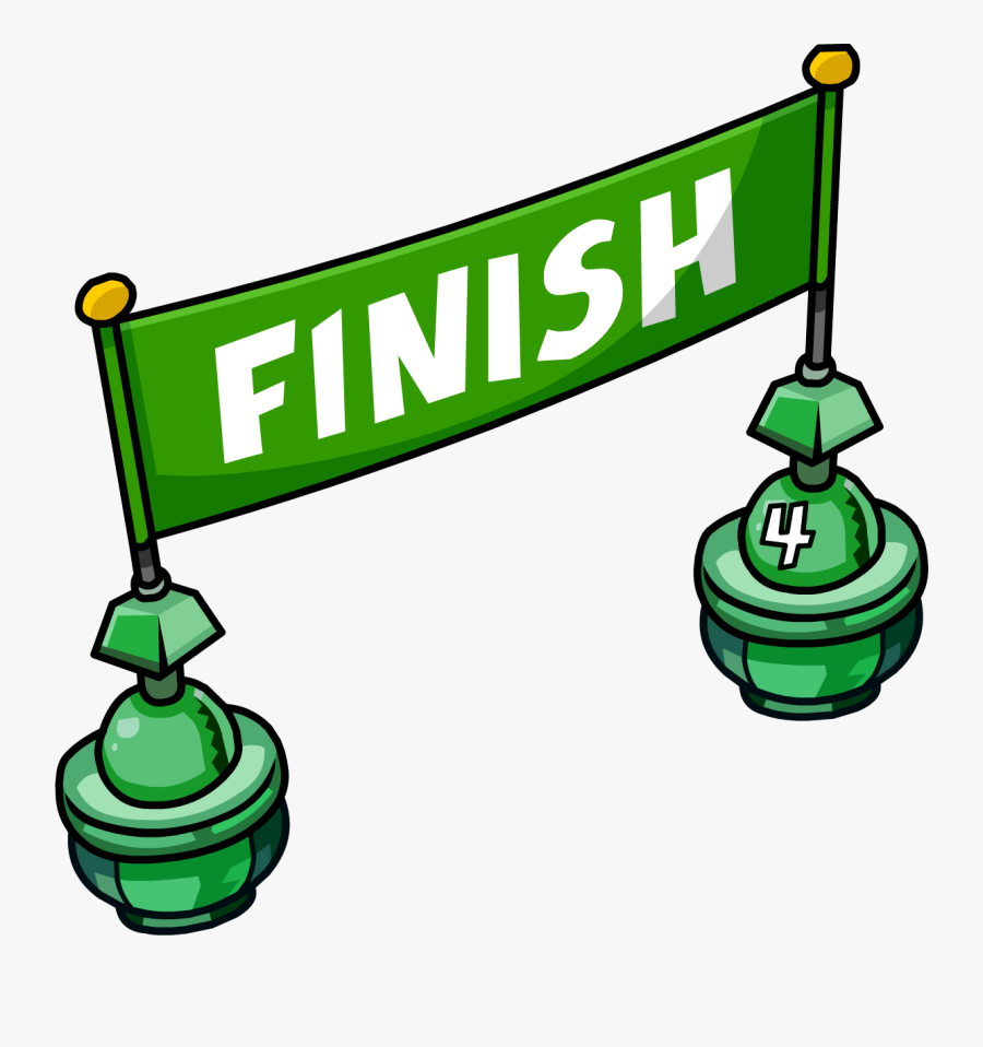 The Marathon"s Finish Line - Club Penguin Finish Line, Transparent Clipart