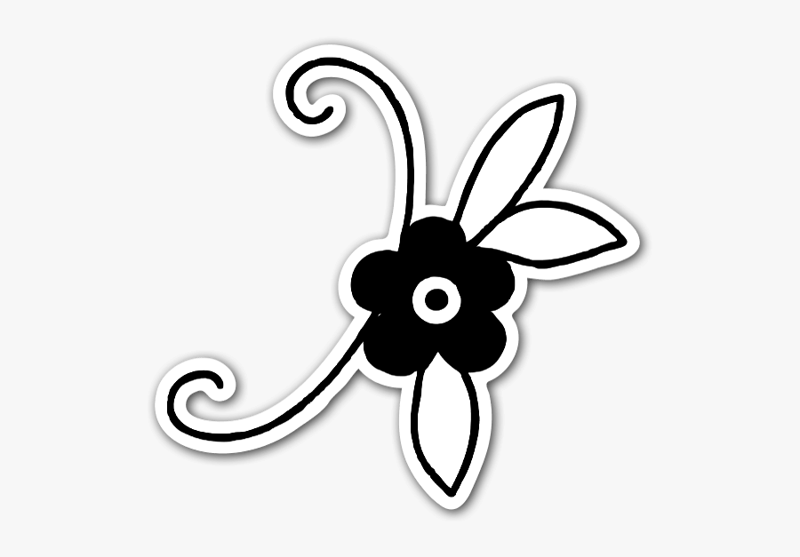Cute Simple Flower Sticker, Transparent Clipart