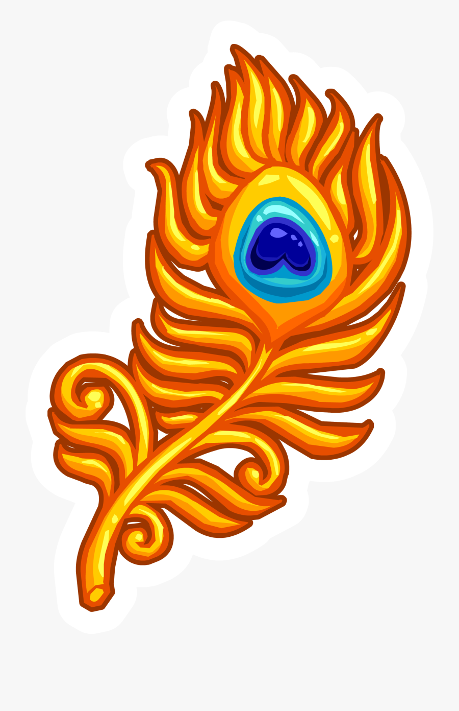 Club Penguin Wiki - Club Penguin Feather Pin, Transparent Clipart