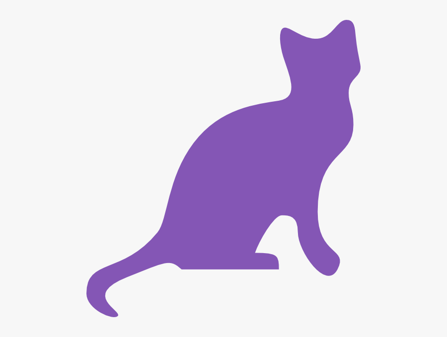 Red Cat Silhouette, Transparent Clipart