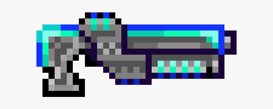 Terraria Gun Pixel Art, Transparent Clipart