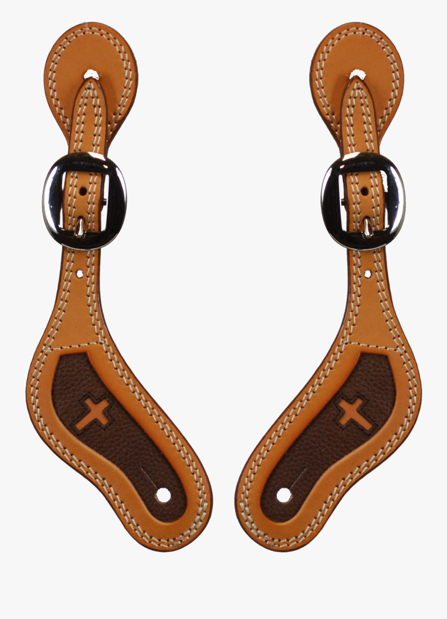Youth Inlaid Cross Cut Out Shaped Spur Strap - Pet An Animal, Transparent Clipart