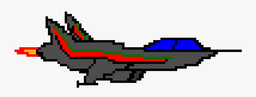 F 16 Pixel Art, Transparent Clipart