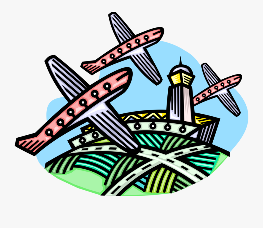 Vector Illustration Of Commercial Jet Airplane Aircraft, Transparent Clipart