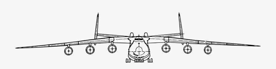 Antonov Front An Mria - Antonov 225 Front View, Transparent Clipart