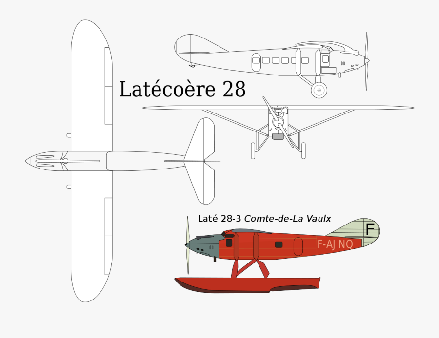 - Seaplane Drawing - Latecoere 28, Transparent Clipart