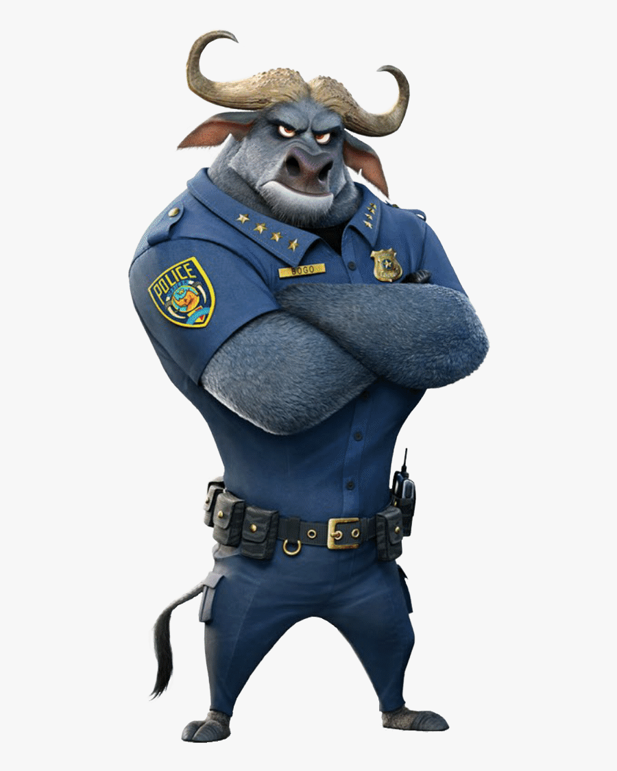 Zootopia Chief Bogo Arms Crossed - Zootopia Character, Transparent Clipart