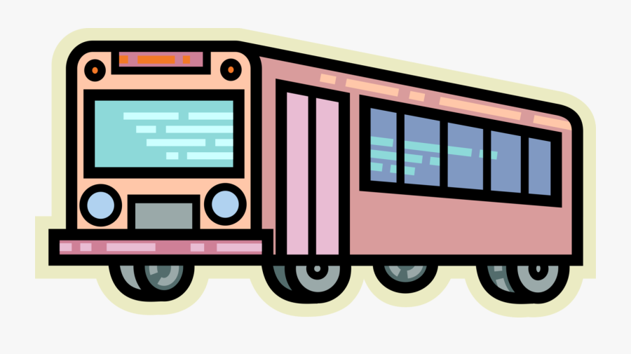 Vector Illustration Of Public Urban Transportation, Transparent Clipart