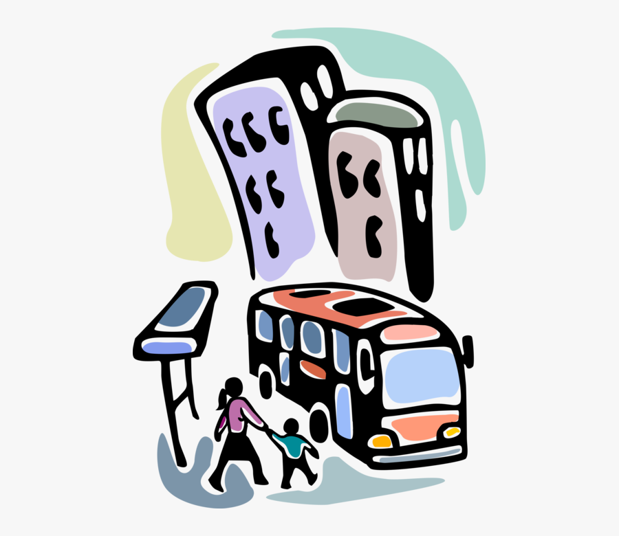 Vector Illustration Of Mother And Child Passengers, Transparent Clipart