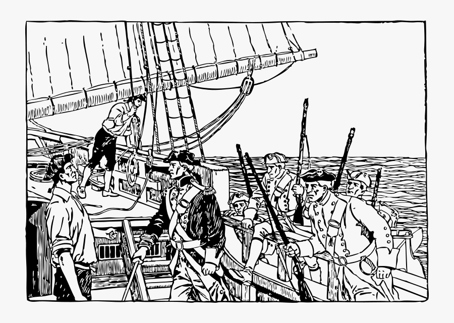 Redcoats Boarding - Pirate Boarding A Ship Clipart, Transparent Clipart