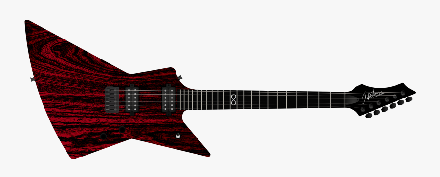 Swamp Ash Bad Blood - Chapman Ghost Fret Black Blood V2, Transparent Clipart
