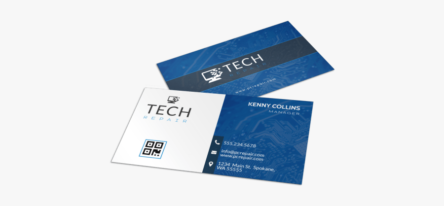Clip Art Computers Business Cards - Sample Business Cards Computer Repair, Transparent Clipart