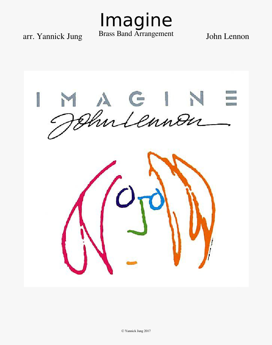 Imagine Sheet Music Composed By John Lennon 1 Of - Imagine John Lennon Original Soundtrack, Transparent Clipart
