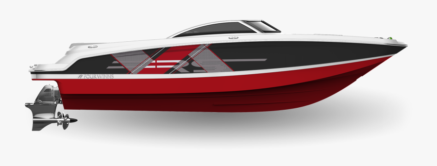 Red And Black Boat, Transparent Clipart